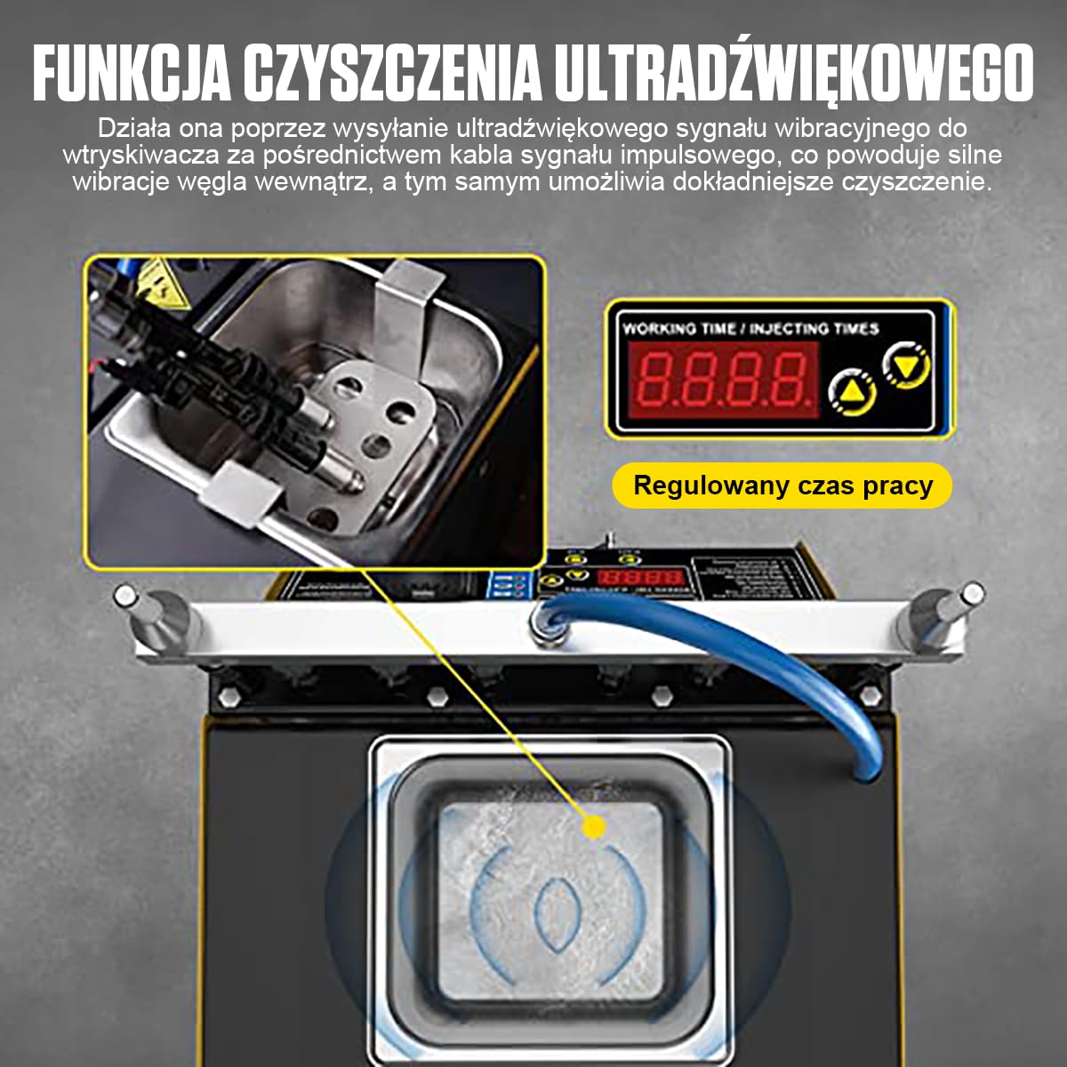 AUTOOL GDI Auto Ultraschall Injektor Reinigungsmaschine 220V, Benzin Diesel Kraftstoffinjektor Tester mit 6 Zylindern für Verschiedene Kraftstoffinjektoren