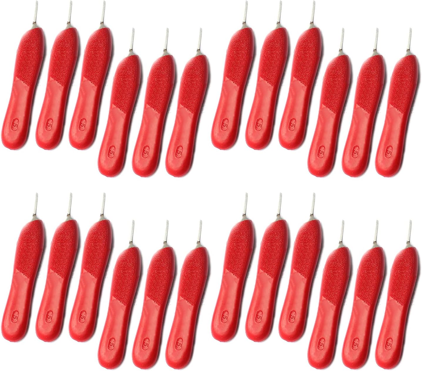 OdontoMed2011 Set of 24 Pieces Scalpel Knife Handle #5 Red Plastic Grip Veterinary, Dental Instruments