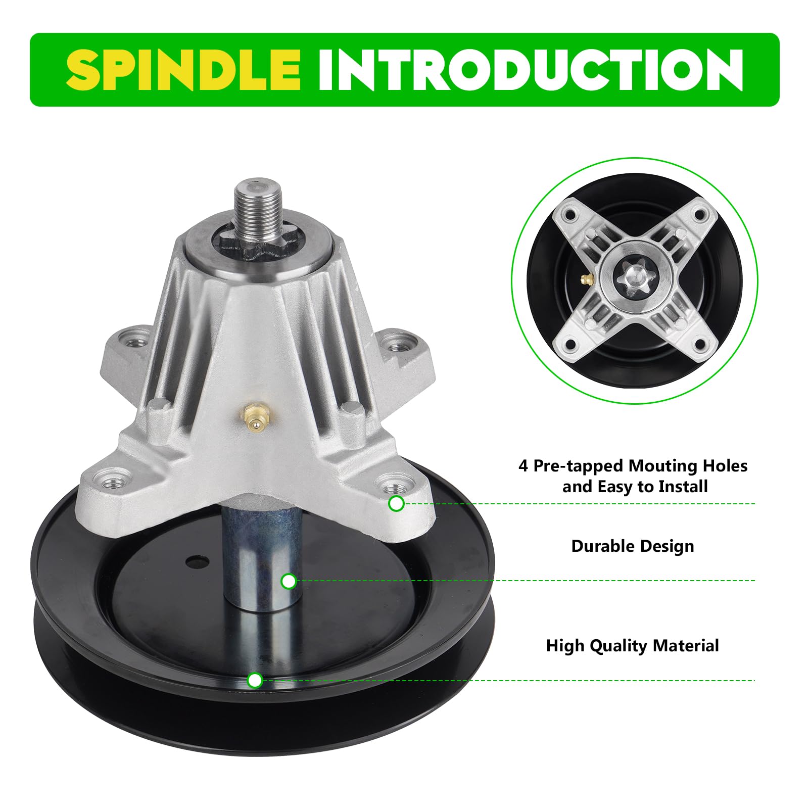 Kit de reconstrucción de cubierta Asamblea de cortacésped con polea Husillo Hoja de la correa loca para CC30 Mini Rider LTX1040 918-04822A SPM201671081 Cinturón 96 1/2" 754-04060
