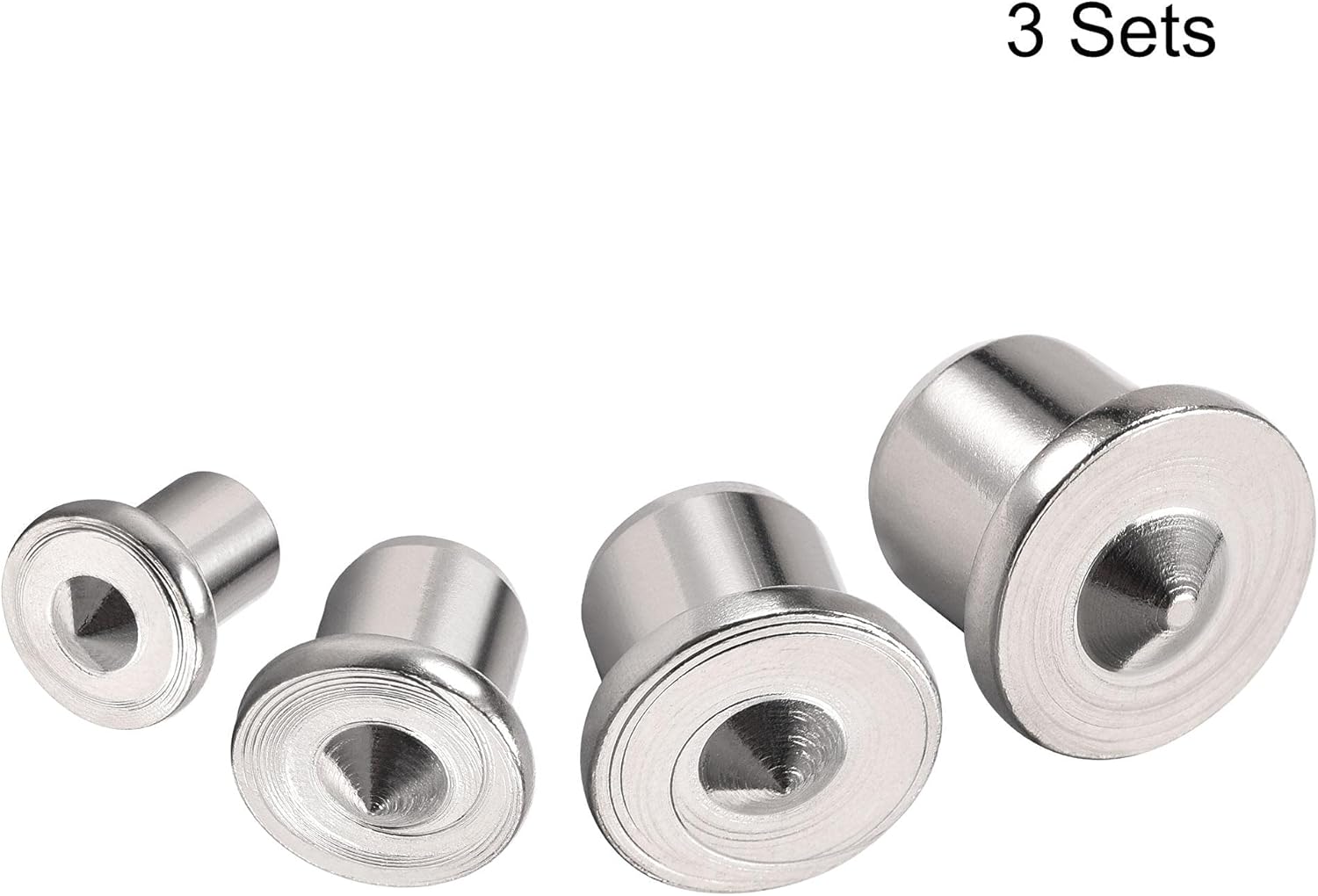 sourcing map Drill Center for Dowel and Tenon 3/8 1/4 5/16 1/2 (6mm 8mm 10mm 12mm) Woodworking Doweling Centering Transfer Plugs 3 Sets (12 Pcs) - Image 4