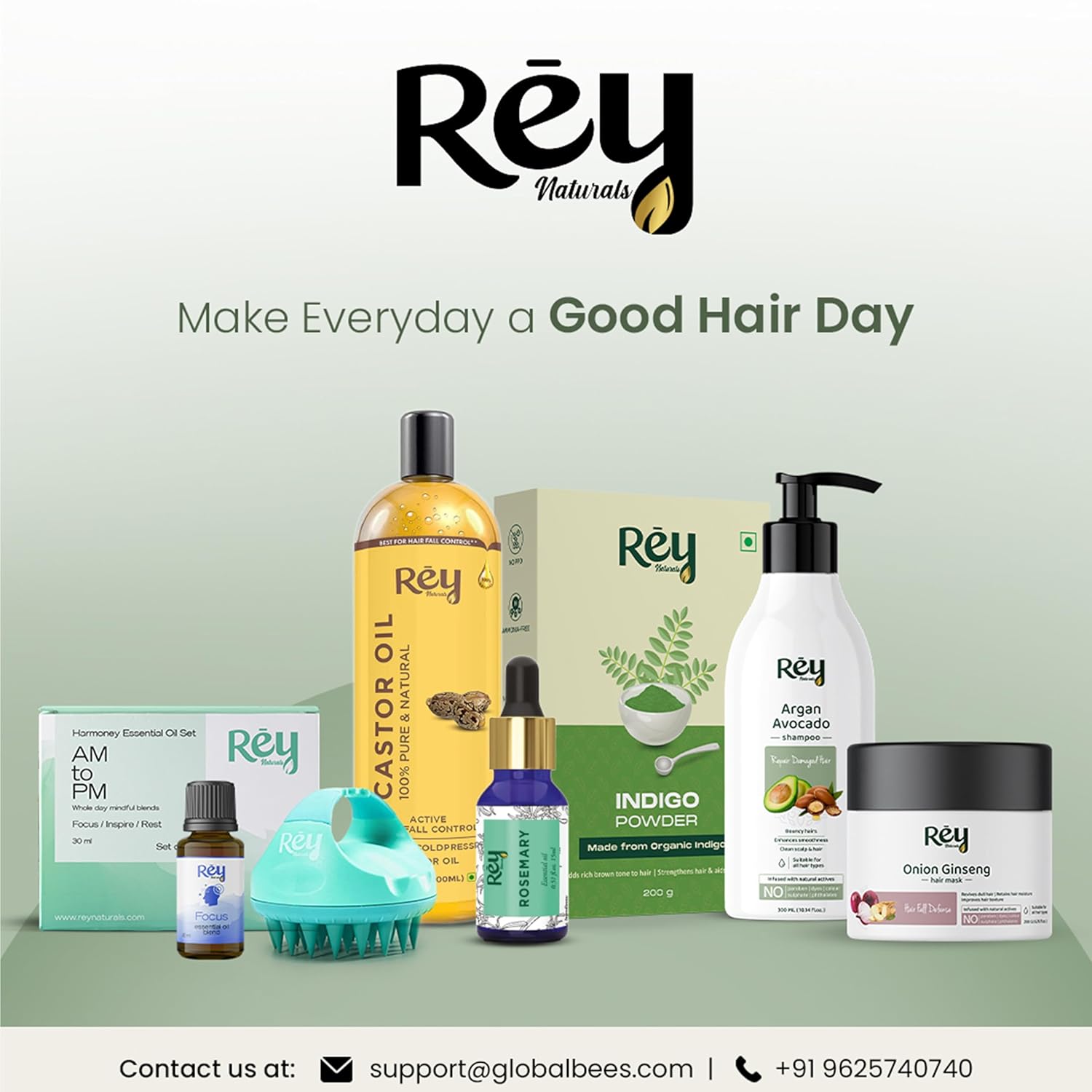 Rey Naturals Cold Pressed Coconut oil for hair and skin - 100% Pure & Natural Hair Oil 200 ml