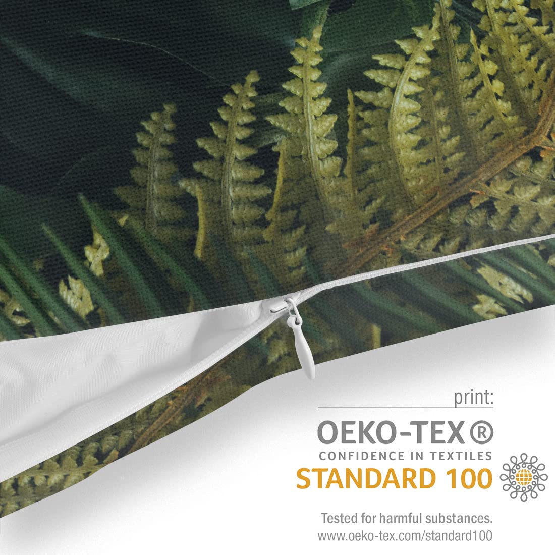 VOID Palmen Farn Kissenbezug 40x40cm - Outdoor Taugliche Kissenhülle Für Garten Und Wohnzimmer