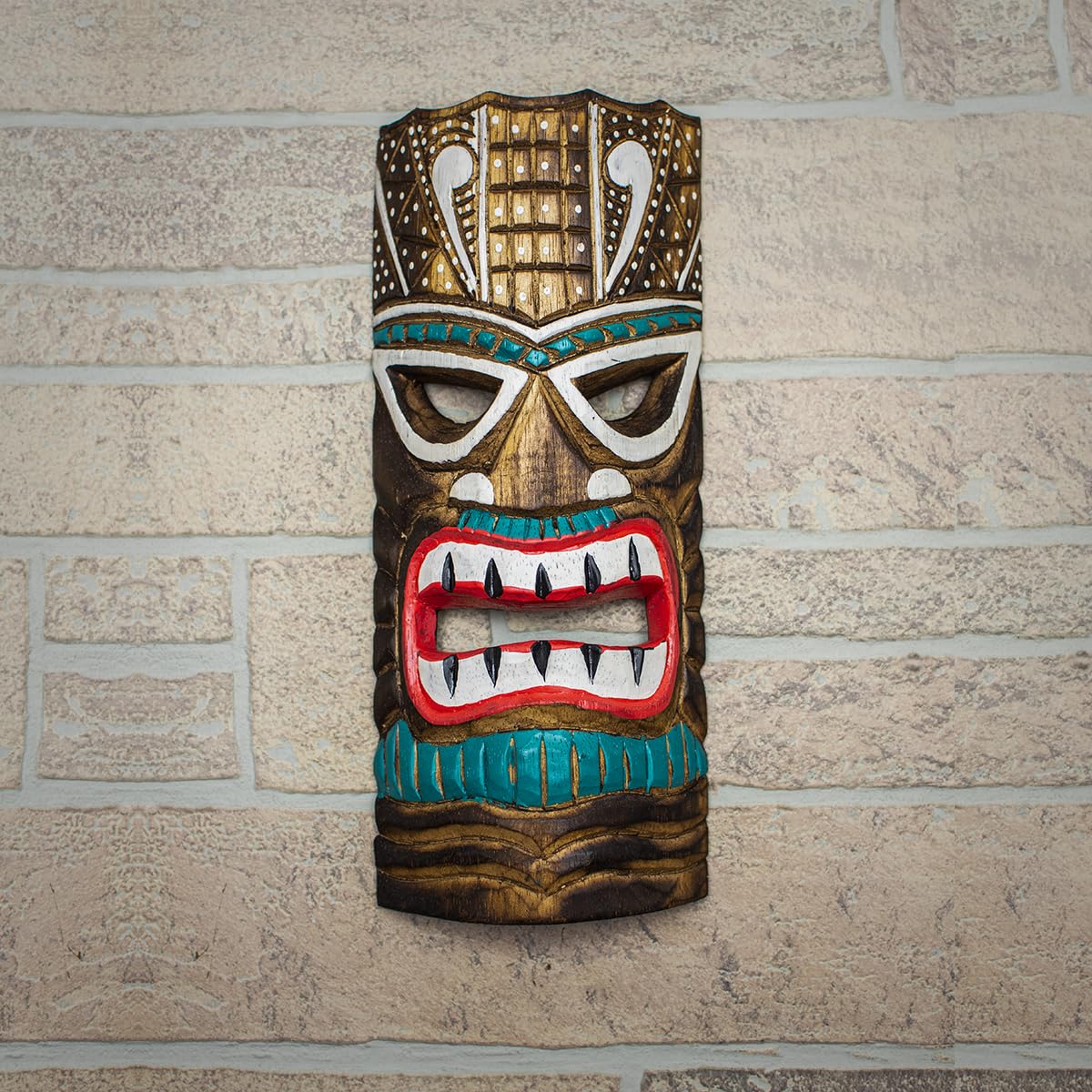 Tahiti Maschera Tahiti Tiki in legno. Decorazione Maori a buon mercato