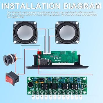 DIY Bluetooth-Compatible Speaker Electronics Kits, FM Radio Soldering Practice Kit with LED, TF/AUX/Bluetooth/USB Support, Remote Control Mini Home Sound Amplifier DIY Kit