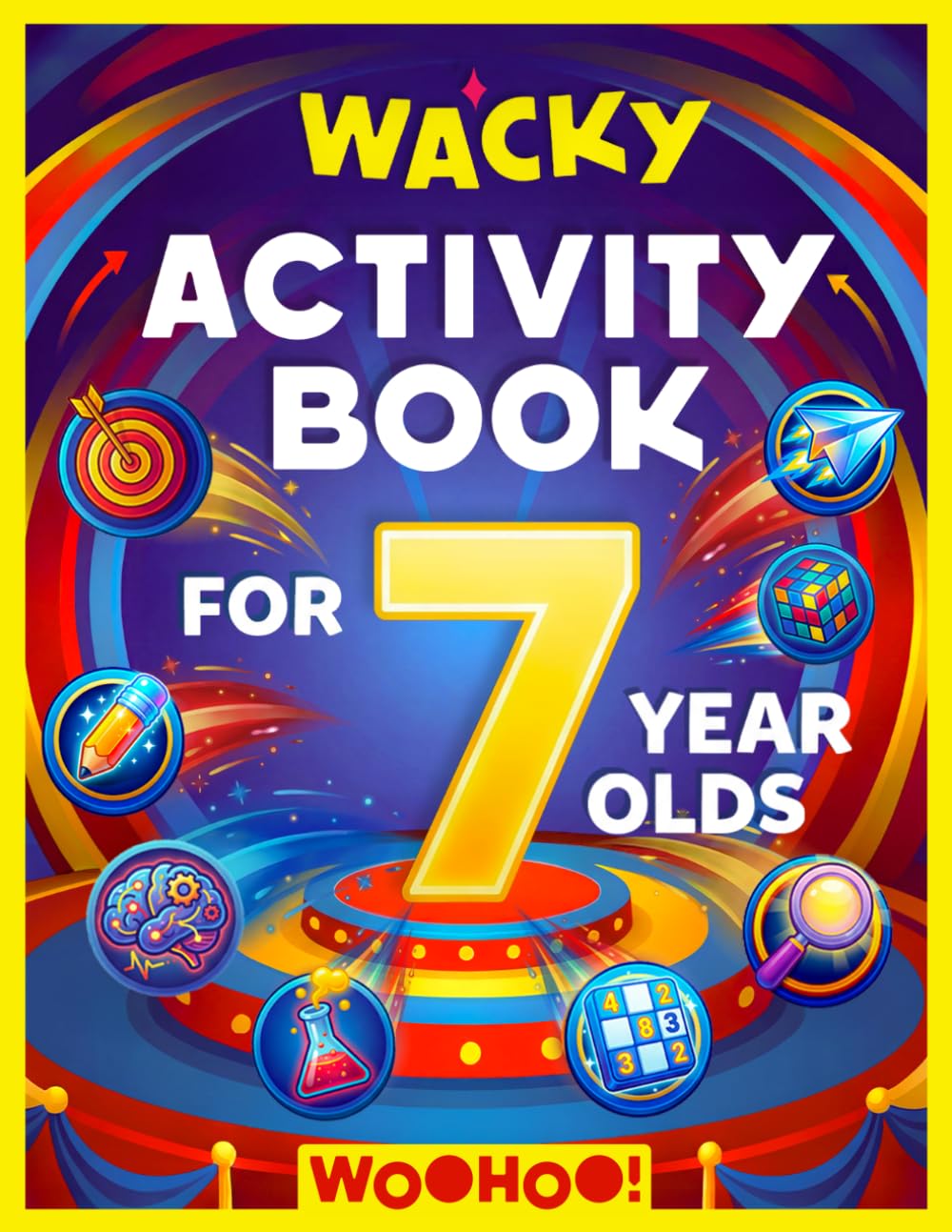 Wacky Activity Book for 7 Year Olds: The Ultimate Games Collection Packed with Puzzles, Mazes, Word Search, I Spy, Crosswords, Sudoku, How to Draw and