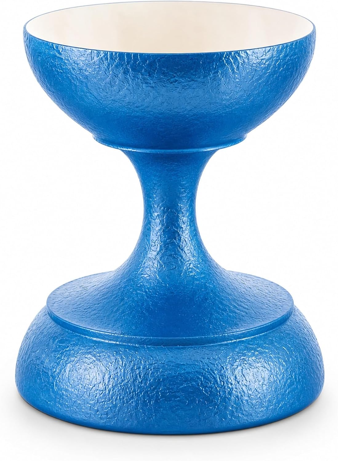 Metallic Blue Wooden Ukrainian Egg Sphere Stand Holder Display 1.6 Inches