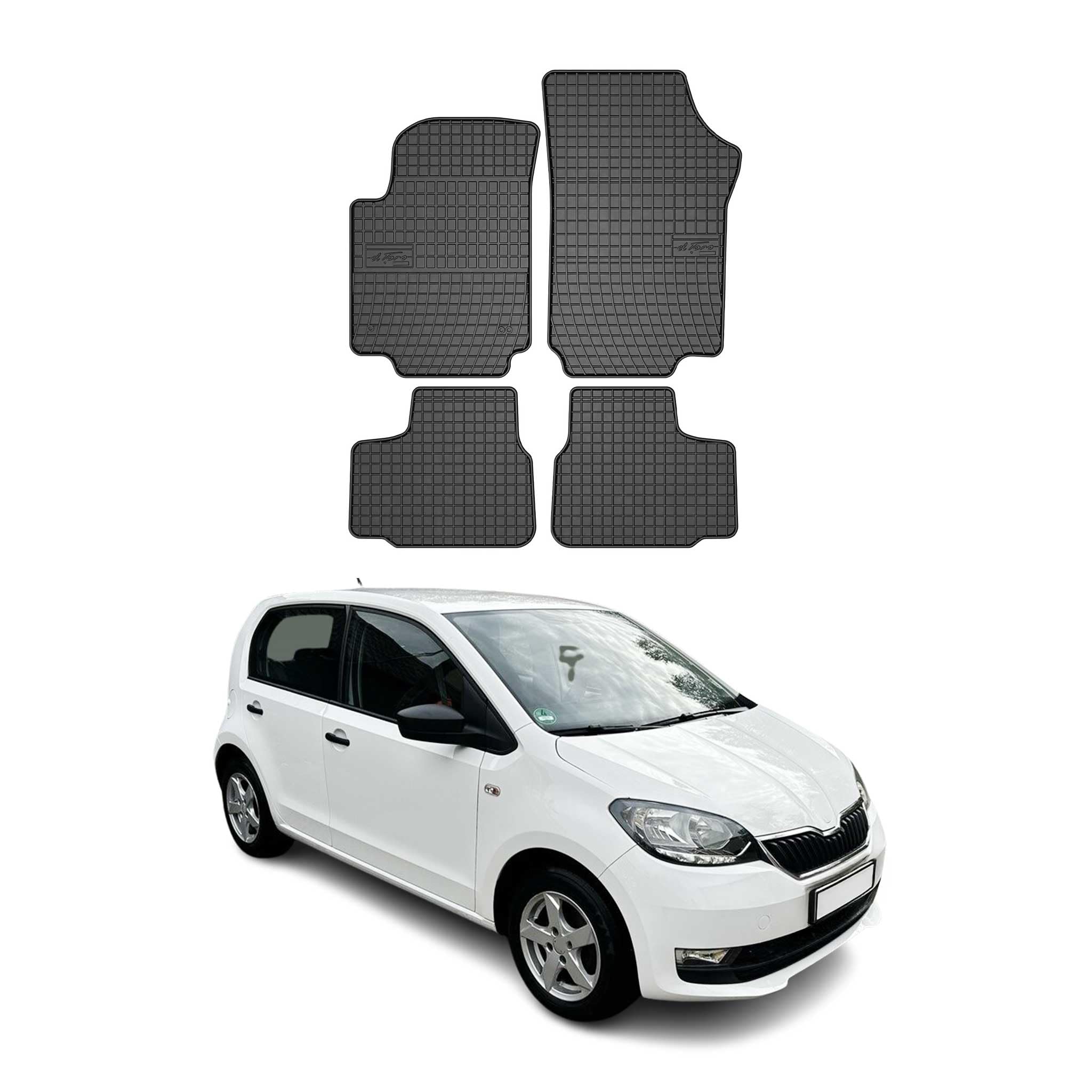 OMAC Fußmatten für Skoda Citigo 2011-2020 Schwarz