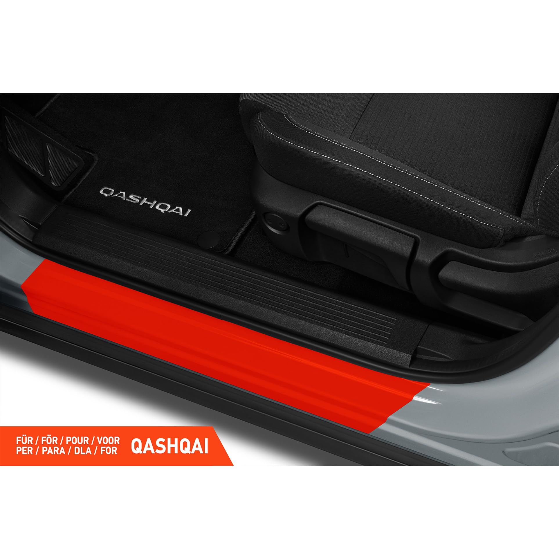 Luxshield folia ochronna progów kompatybilny z Nissan Qashqai 3 (III) J12 I 2021-2026 - akcesoria, listwy ozdobne, folia ochronna na lakier - przezroczysty błyszczący