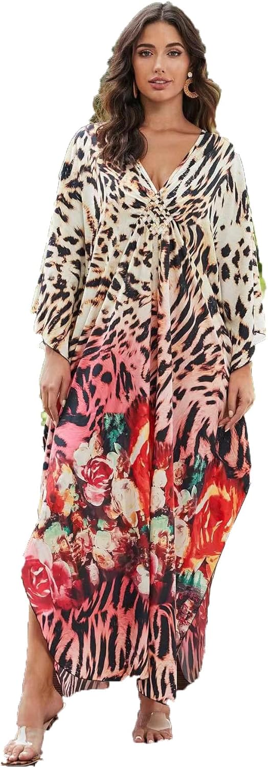 Printed Satin Silk Casual Wear Kaftan for Women,Boat Neck Silk Caftan Dress, Kaftan for Woman,Maxi Long Dress Gift for Kaftan