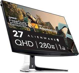 Alienware 27 Gaming Monitor - AW2725DM - 27-inch QHD (2560 x 1440) up to 180 Hz Display, 1ms Gray to Gray, IPS Panel, NVIDIA G-SYNC, AMD Freesync, VESA AdaptiveSync, VESA DisplayHDR 400