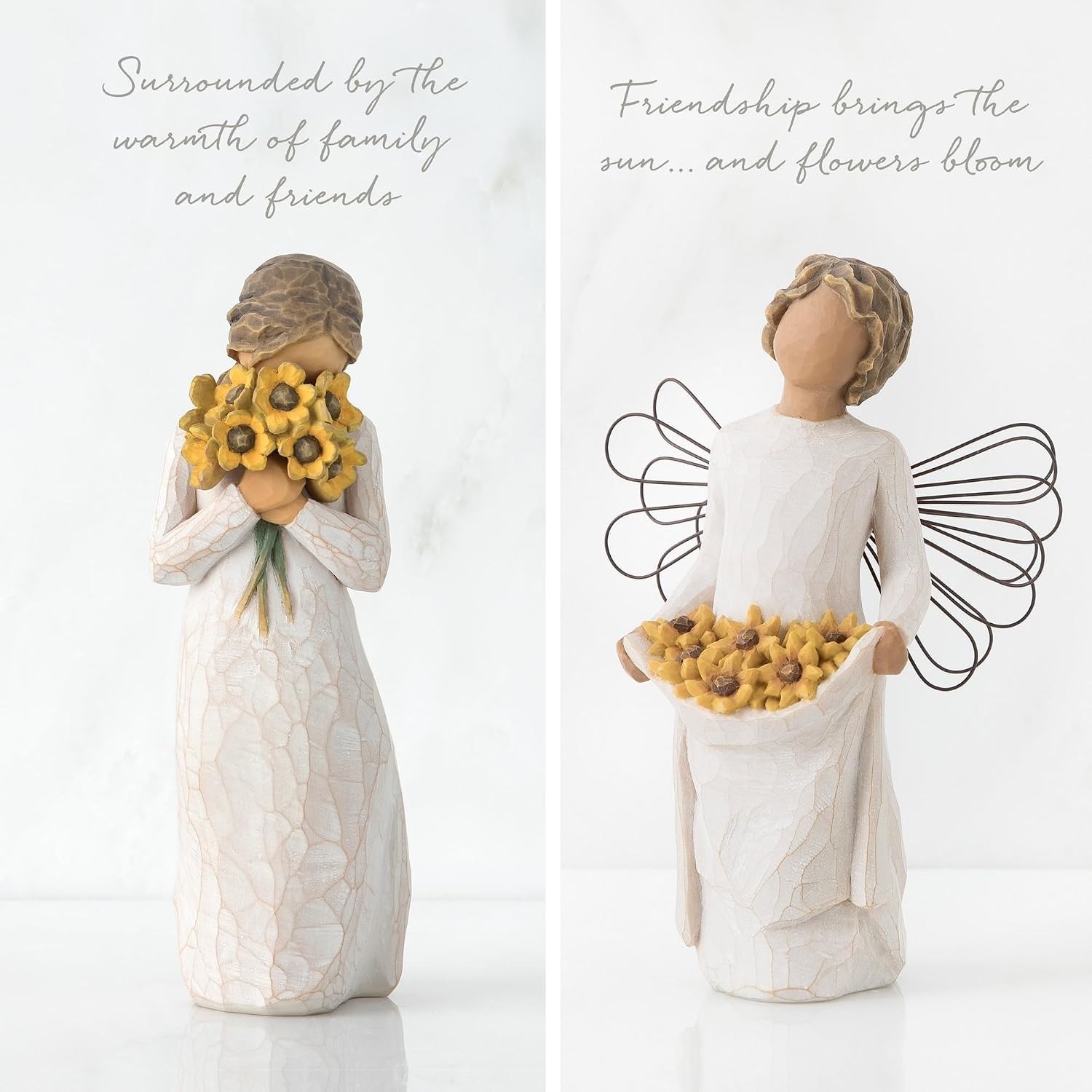 Willow Tree Warm Embrace Figure Plus Sunshine Angel Figure, Sculpted Hand-Painted 2 Piece Set image 4