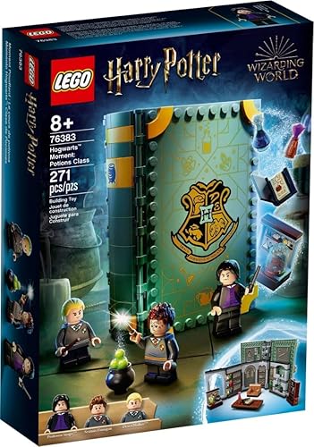 LEGO 76383 Harry Potter Hogwarts Momento Potions Clase, juguete coleccionable, estuche de viaje, juego portátil