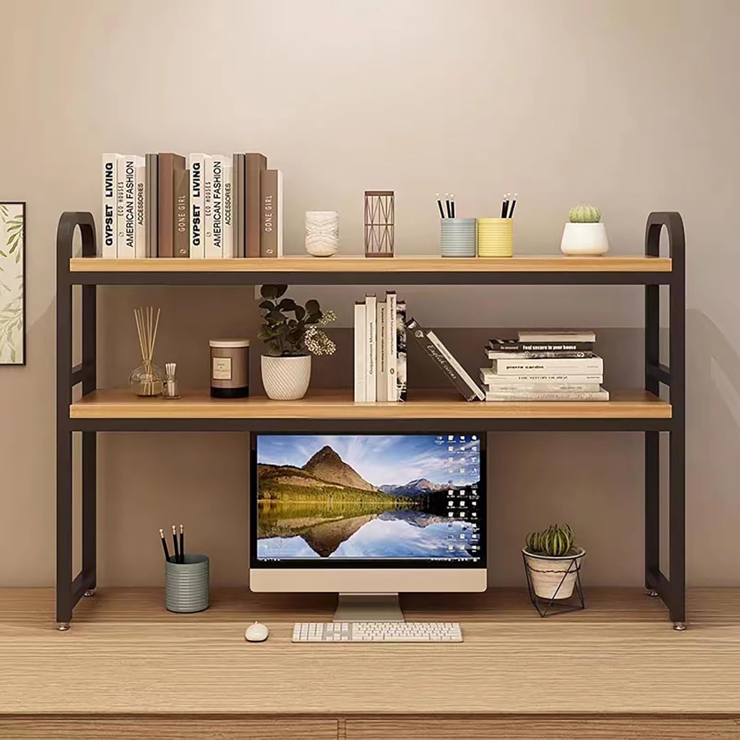 VITTSJO ヴィットショー シェルフユニット - ブラックブラウン/ガラス