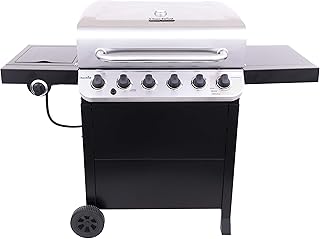 review Char-Broil 463274419 Performance 6-Burner Cart Style Gas Grill, Stainless/Black