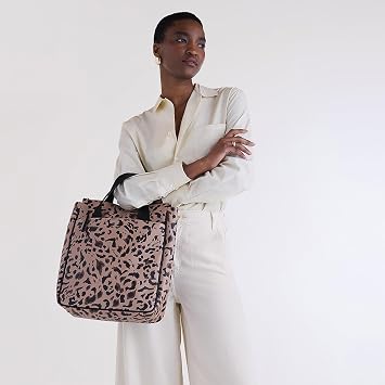 Fiorelli Women's Effie Backpack, Stylish Backpack with Adjustable Straps & Laptop Compartment, Leapard Print Faux Leather
