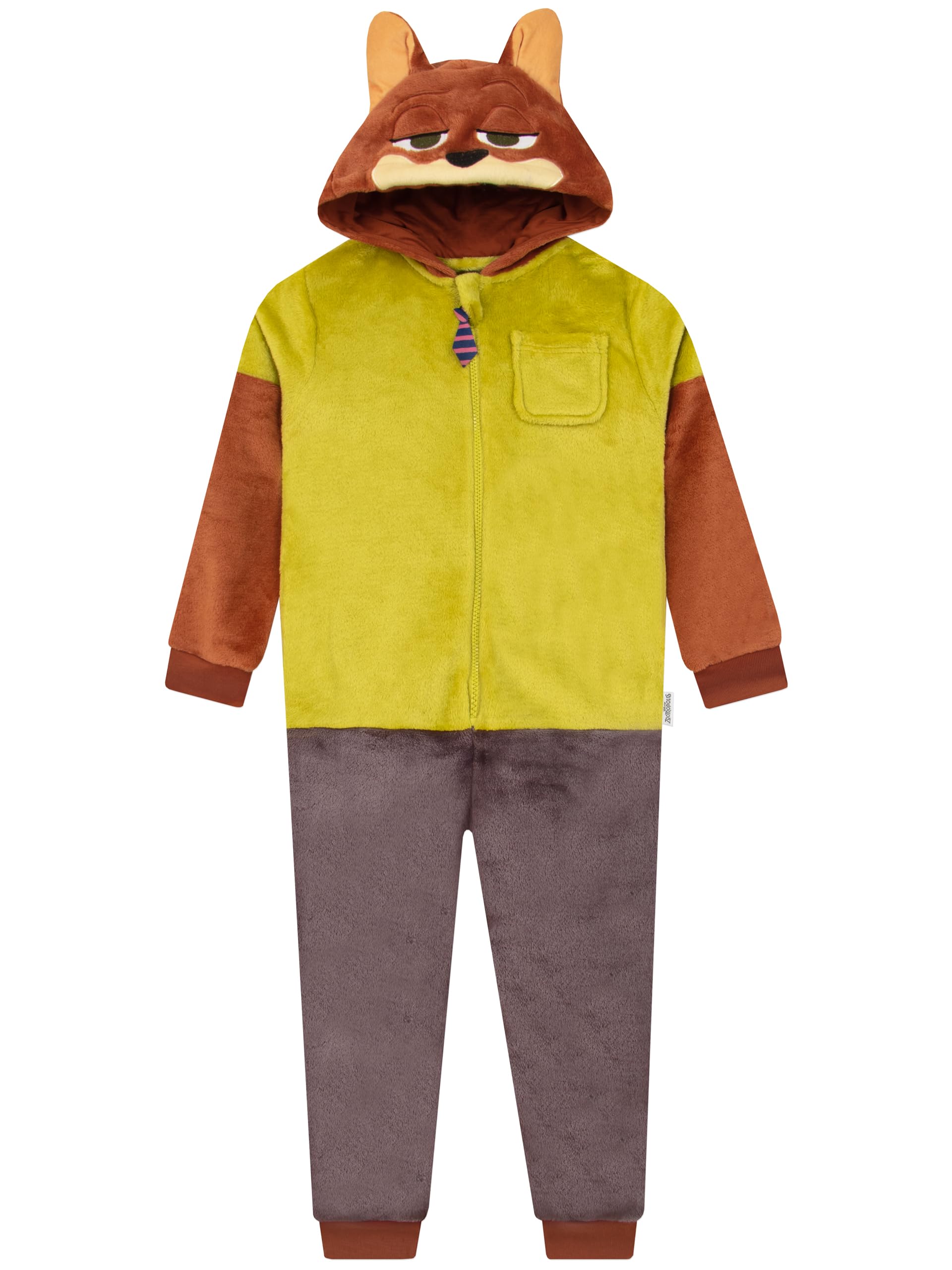 Disney Mono, Pijama Niño De Zootopia, Nick Wilde Entero, Pijamas Invierno Niño