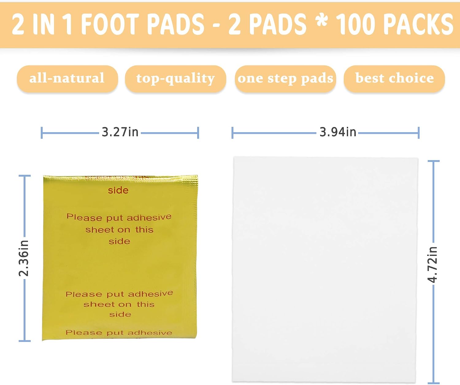 maguja 100PCS Natural Ginger Foot Pads Foot and Body Care, Sleep & Feel Better, Organic Ingredients, Unisex, Shoe Inserts