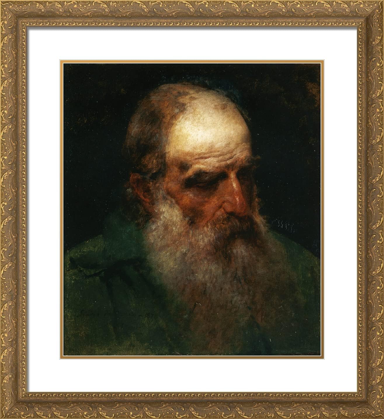 ArtDirect Hayez, Francesco 20x22 Black Modern Framed Art Print Titled: Self Portrait ll
