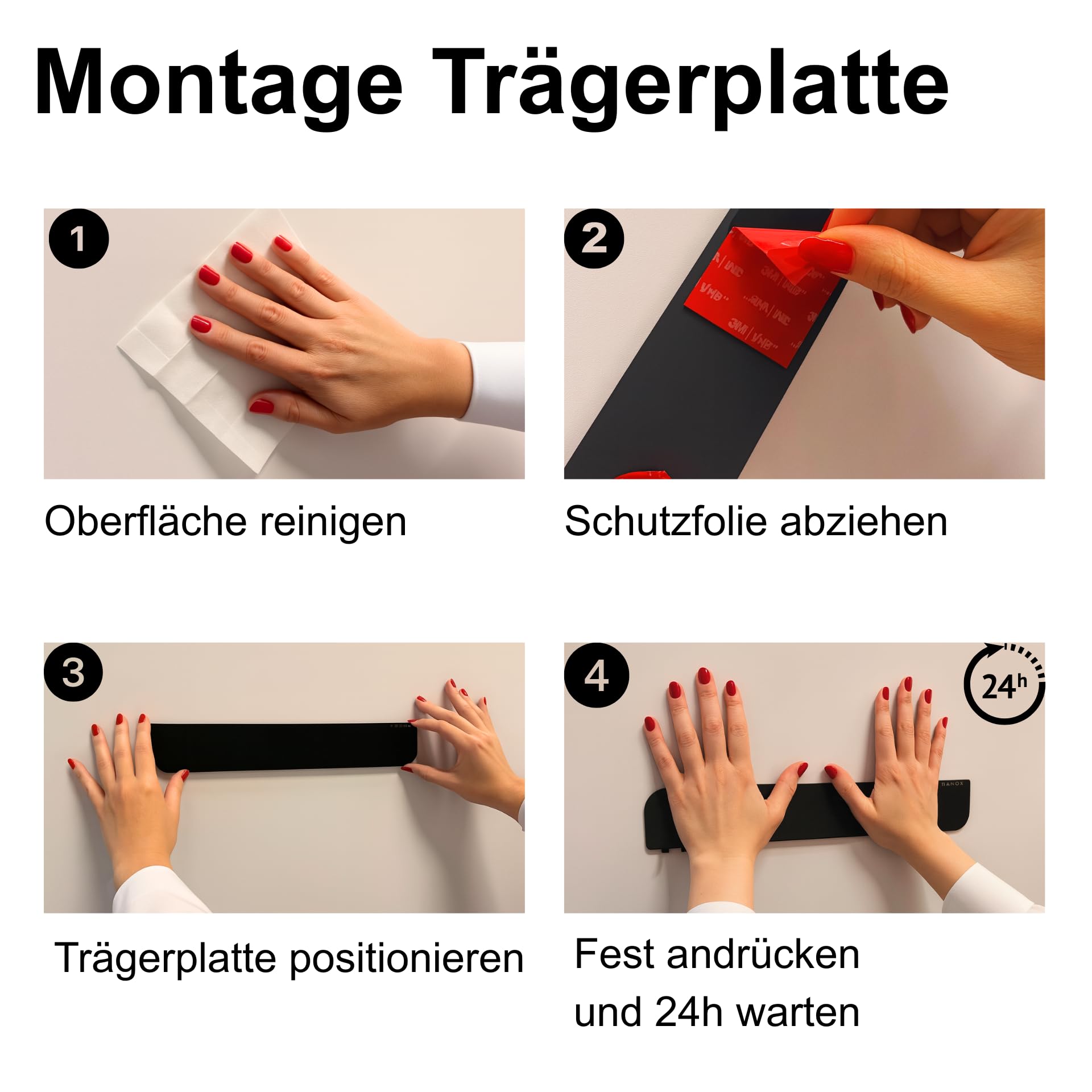 Duschablage ohne Bohren - Set L Mit integrierten Haken - Silber, wiederverwendbar, hygienisch, platzsparend und pflegeleicht mit Lotuseffekt