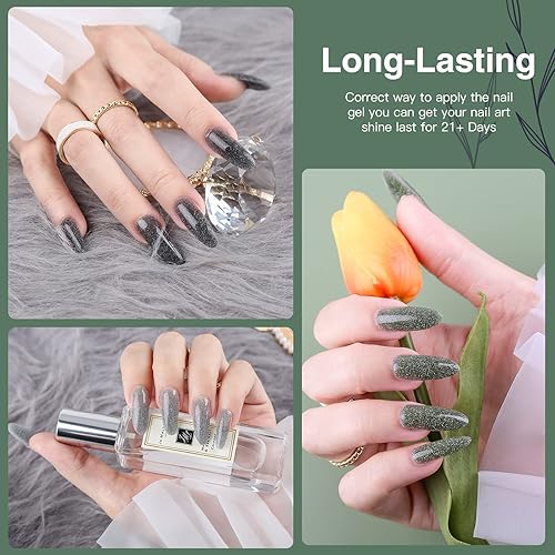 Miniatura 5 de AUBSS - Kit de uñas de poligel, 7 colores de 0.5 onzas, kit de extensión de uñas de poligel transparente, blanco, verde, azul, rojo, morado, kit de