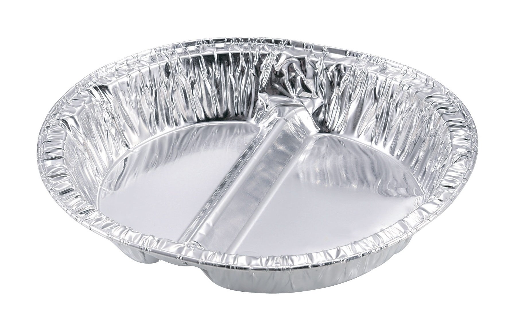 Captain Stag UG-1550 BBQ Plate Set, Disposable, Aluminum, Divider Included, Round Plate, Set of 4