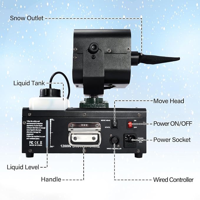 Máquina de Nieve 1200W con Control Remoto miniatura 8