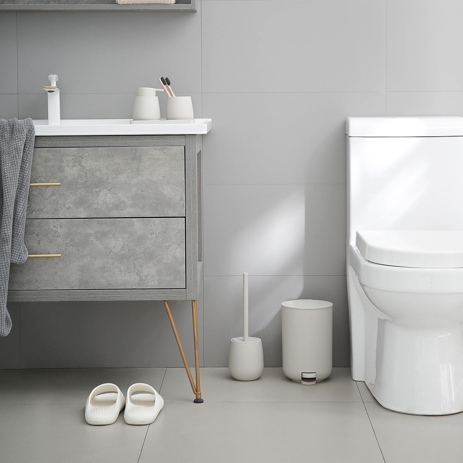 Badset Badezimmer Set Beige, Modern Badausstattung Sets Organizer