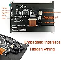 Vista 3 de WOWNOVA Panel de sensor de computadora de 7 pulgadas, pantalla LCD, monitor de temperatura de PC, pantalla secundaria, accesorios de PC para carcasa