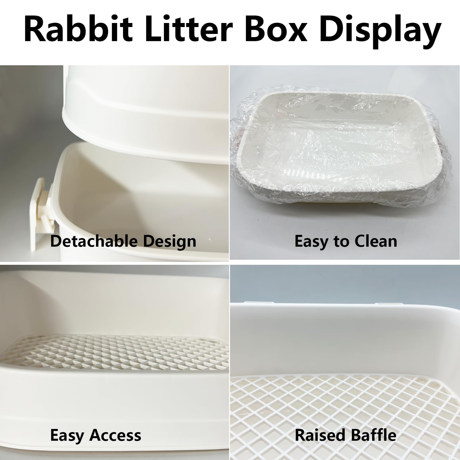 Snapklik.com : Tfwadmx Rabbit Litter Box Bunny Potty Training Litter ...