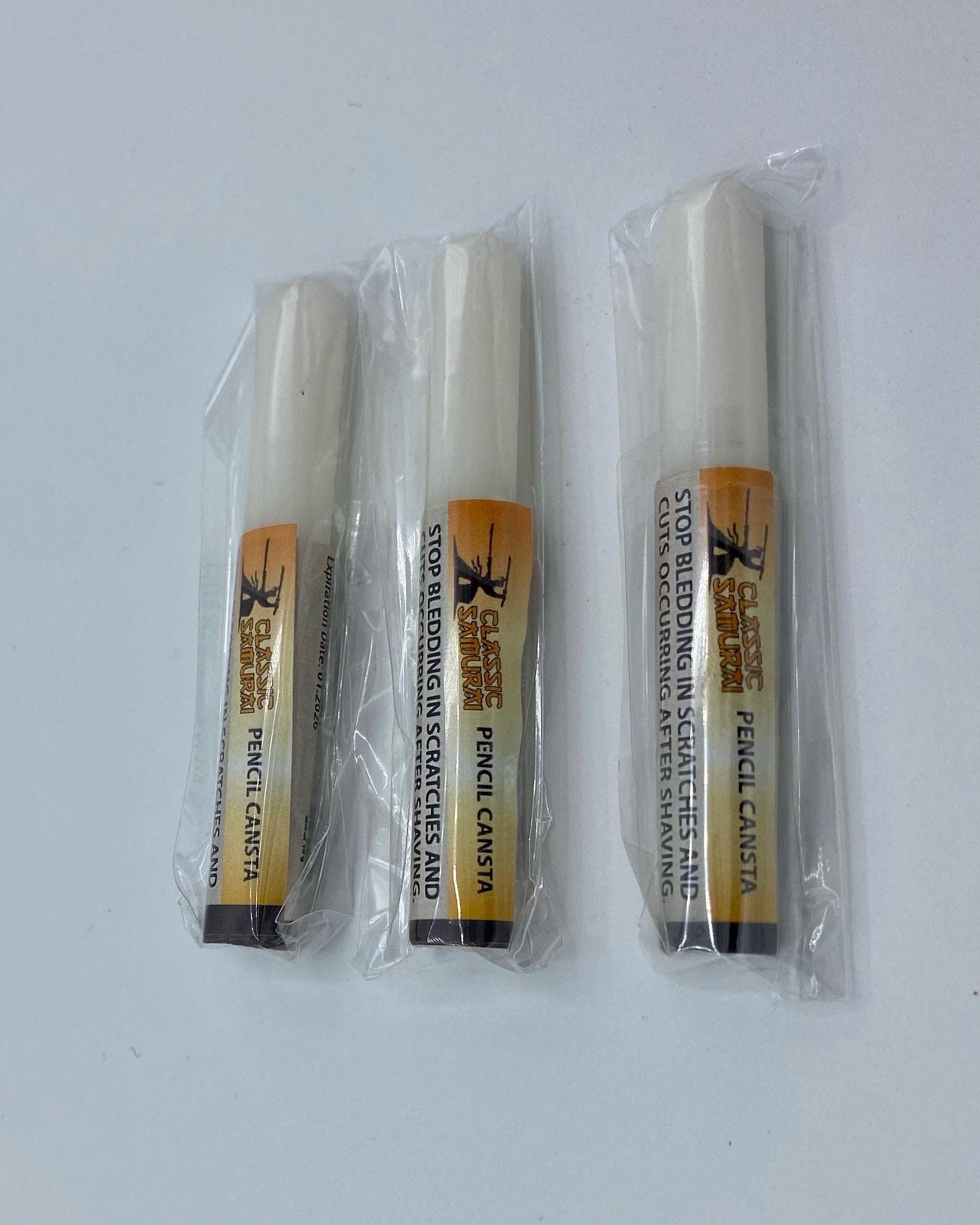 Classic Samurai Styptic Pen Type Traditional Shaving Cut Alum Block 12-Pack