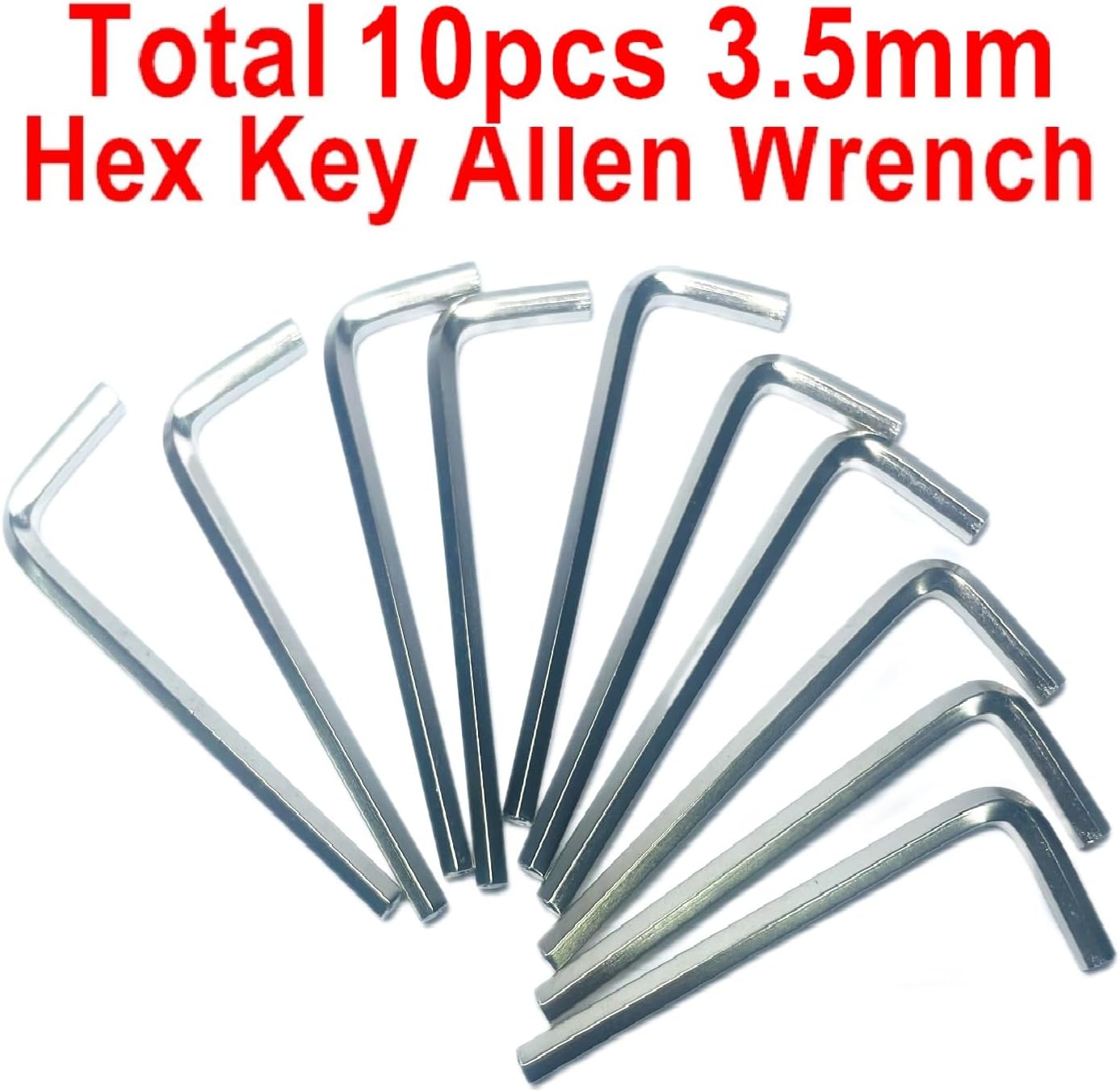 10pcs 3.5mm Hex Key Wrench Set, 3.5mm Hex Driver Allen Key, L-Shaped Hex Wrench Set