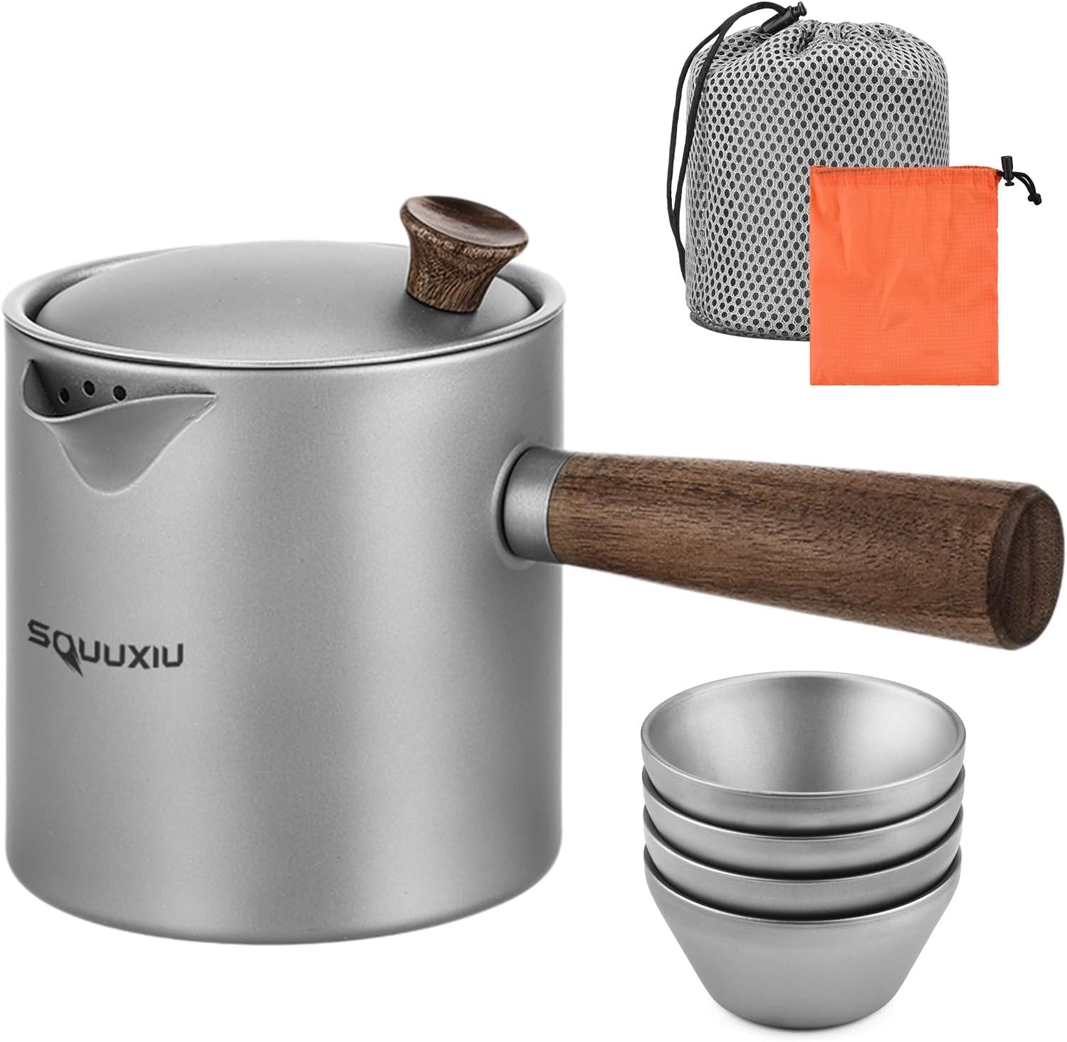 580ml Pure Ti Tea Kettle Set for Hiking Backpacking Picnic Travel