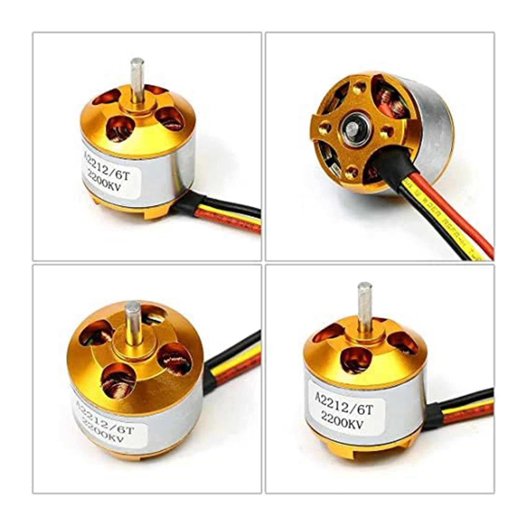 4Pack 2212 1400Kv/2200Kv BüRstenloser AußEnläUfermotor mit Halterung 10T/6T+30A ESC für Rc Aircraft Quadcopter UFO