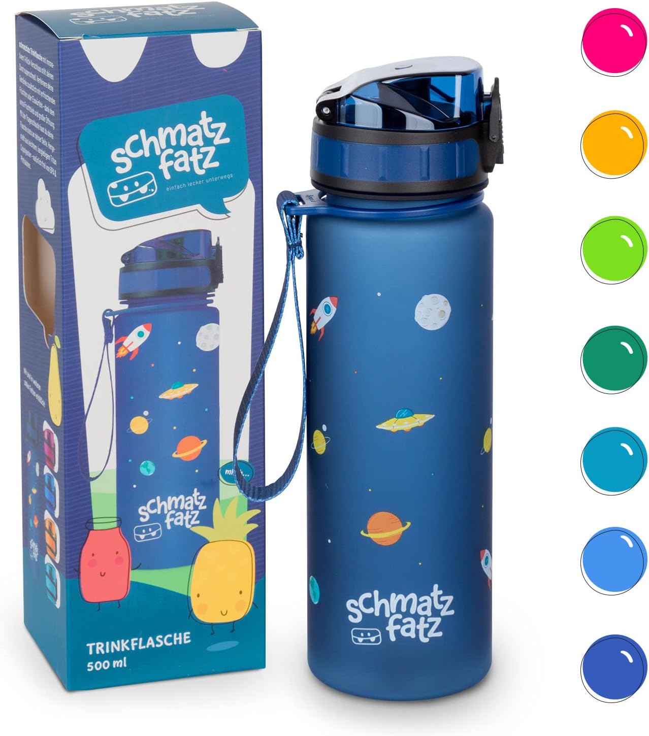 schmatzfatz Trinkflasche Kinder Auslaufsicher - 500ml, Trinkflasche