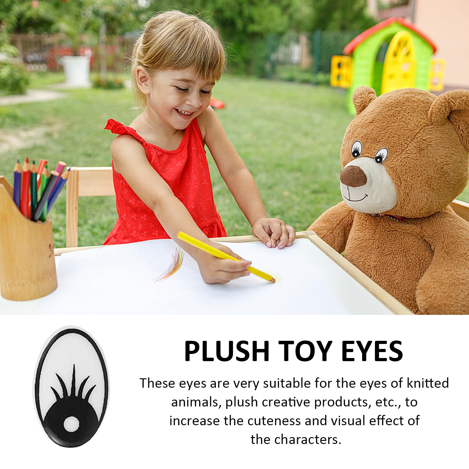MEMOFYND 110 Sets of Cartoon Eyes, Plush Toy Eyes, Button Eyes with Washers, Crochet Animal Doll Dolls, DIY Toy Accessories - Image 3