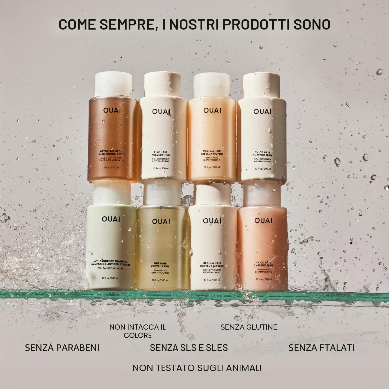 OUAI Anti-Dandruff Shampoo - Shampoo Antiforfora con Acido Salicilico per Cute Secca, Prurito e Desquamazione - Riduce Prurito e Irritazione - Senza Solfati - 300 ml