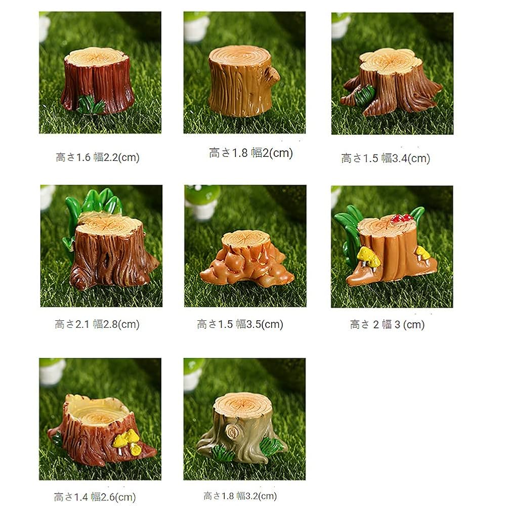 Amazon.co.jp: Refoiner ガーデニング 置物 かわいい 切り株