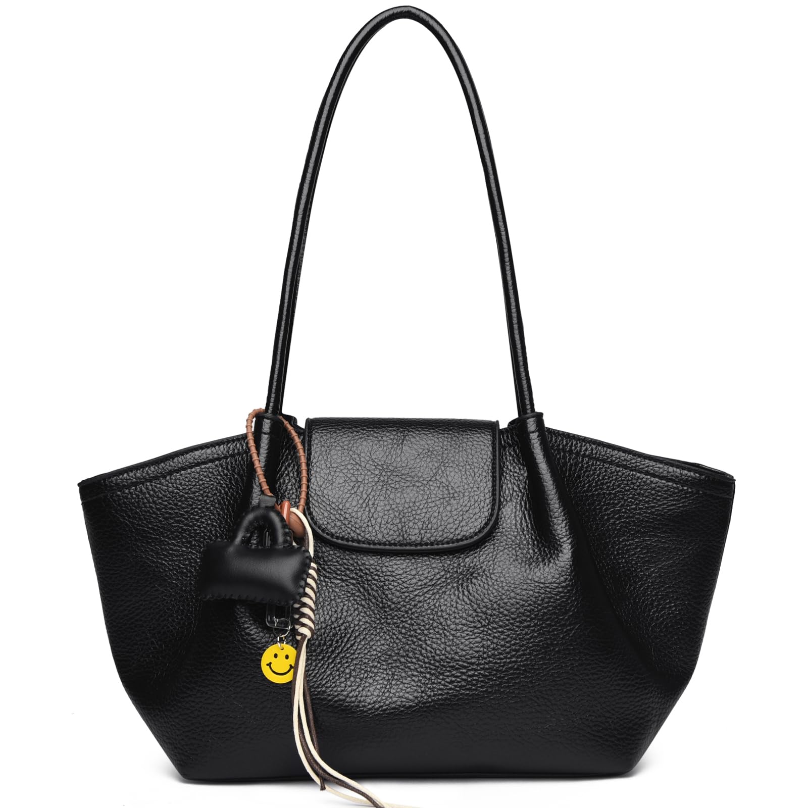 Waniki Handtasche Damen Mittelgroß Schultertasche Kunstleder Tote Bag Einfache Shopper Tasche Dumpling Handtaschen Elegante Umhängetasche Moden Shopper Bag Handbags Tragetasch Hobo Bag