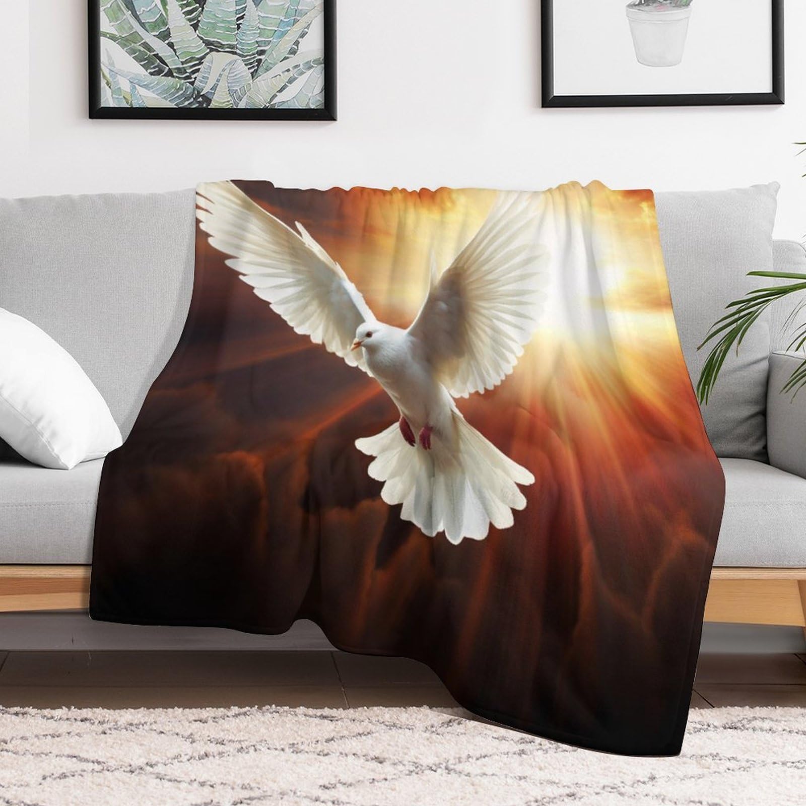 Couverture polaire en flanelle douce jeté de lit élégant décoration style ferme chic