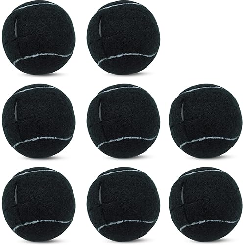 Magicorange 8 PCS Precut Walker Tennis Balls for Furniture Legs and Floor Protection, Heavy Duty Long Lasting Felt Pad Glide Coverings(Black)
