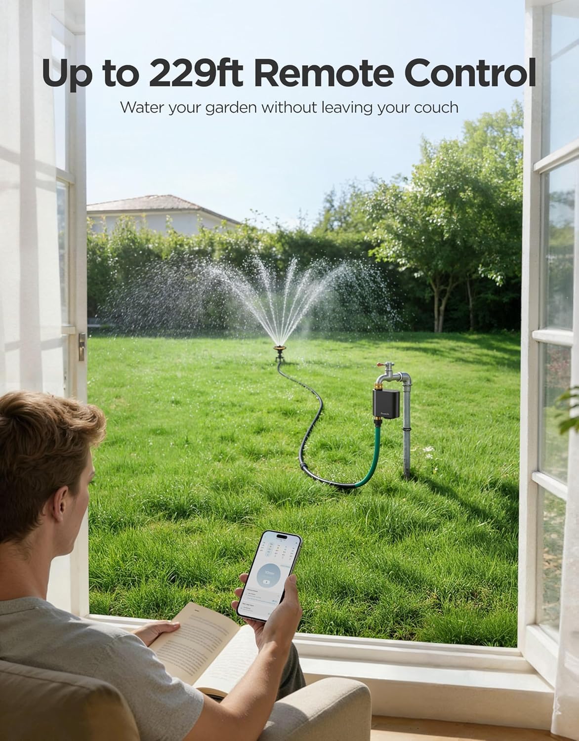 Condition photo showing New/Like New for goveelife h5901 bluetooth smart sprinkler timer, gateway not included