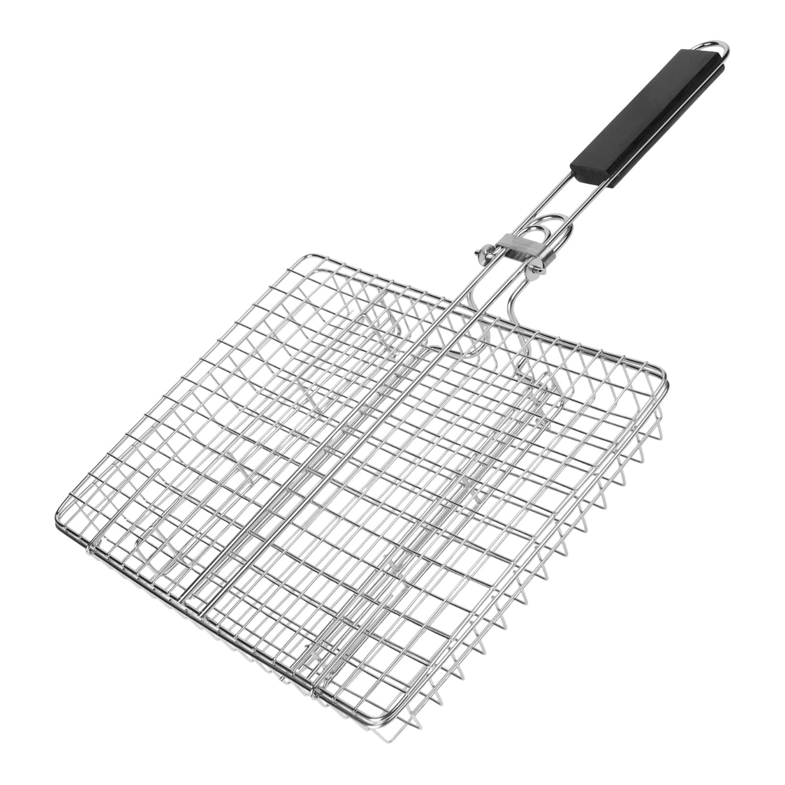 Griglia profonda in acciaio inox per barbecue all'aperto di pesce e carne