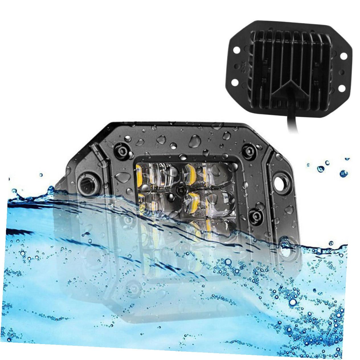 DOITOOL Faros LED 5 160w 2 Piezas Impermeables para Coche Suv Todoterreno, Luz de Trabajo Resistente Ip68, Iluminación Potente para Conducción y Uso Exterior
