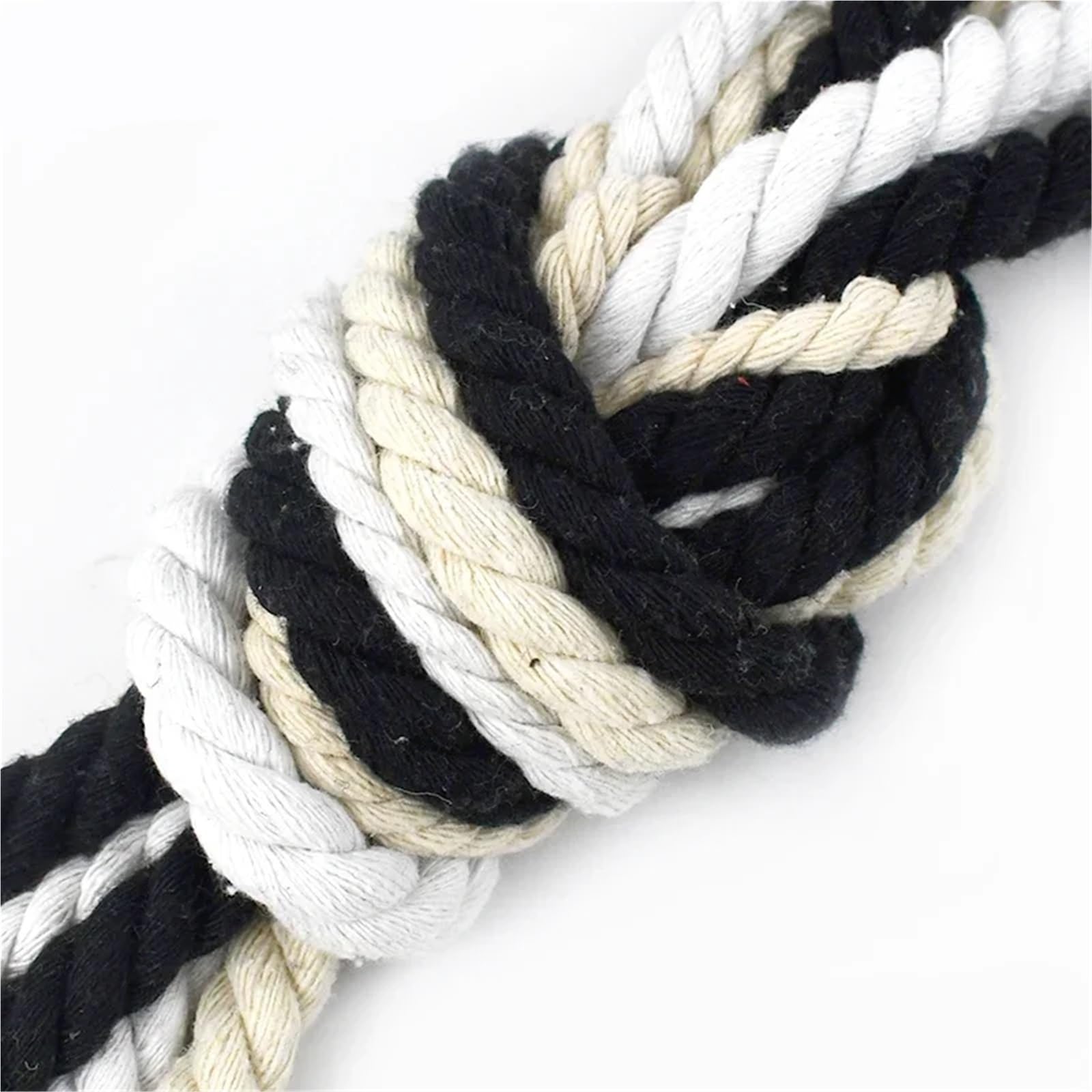 Cordón de algodón Trenzado Cuerda Algodon 5/10M 5-20mm | 3 cuerdas trenzadas decorativas for bolsa de ropa, cordón de macramé trenzado for el hogar(Beige-15mm,10Meters)