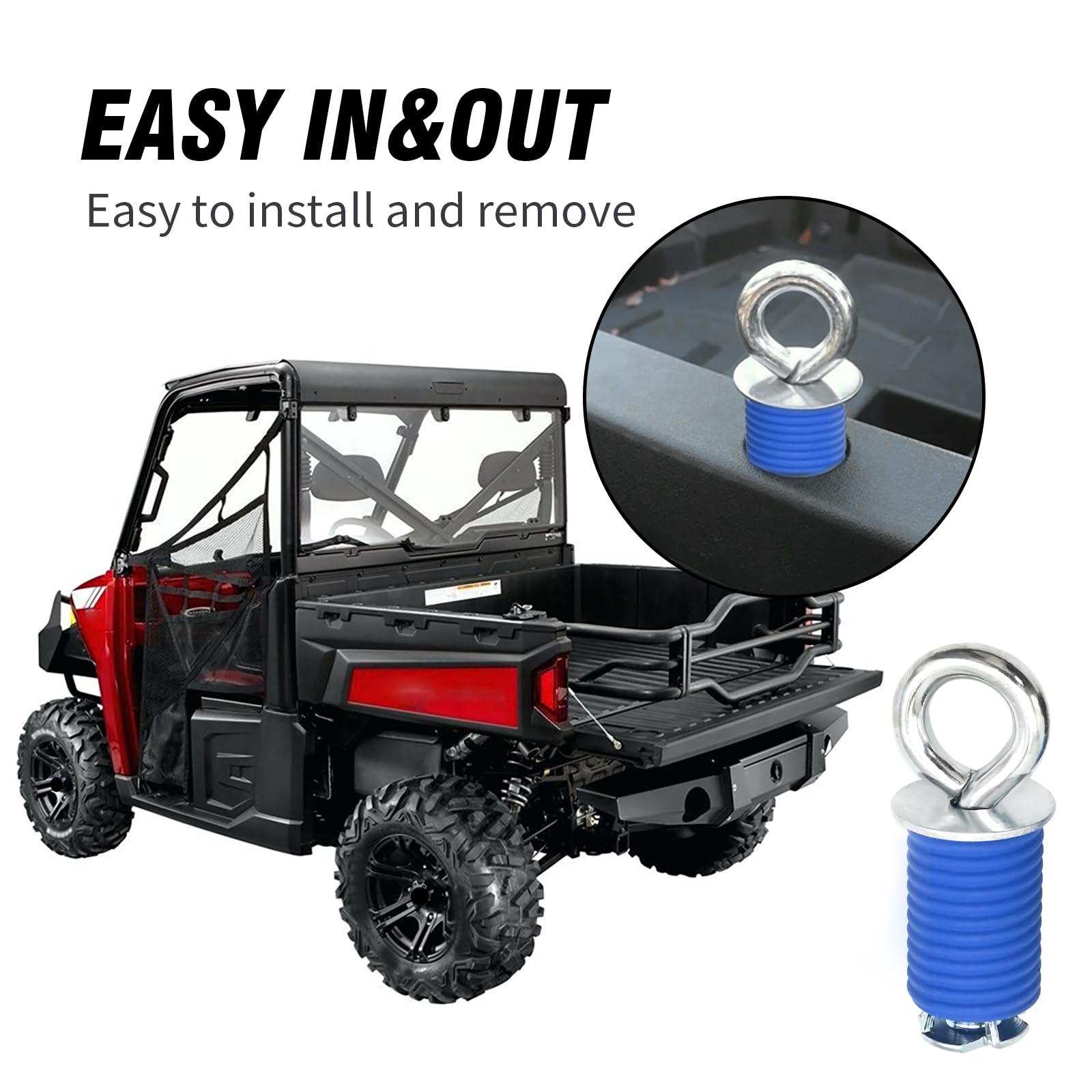 Polaris Ranger 570 Accessories 8 For Polaris For Rzr Lock Ride For Atv Tie  Down Anchor For Sportsman Cargo Hook Atv Accessories Polaris, image size:1600x1600