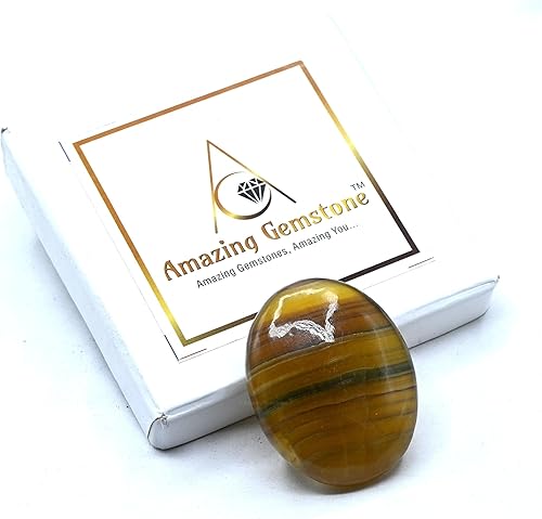 Miniatura 7 de Amazing Gemstone Piedra de palma de fluorita  Piedra de preocupación de masaje de bolsillo para equilibrio natural de chakras corporales, curación