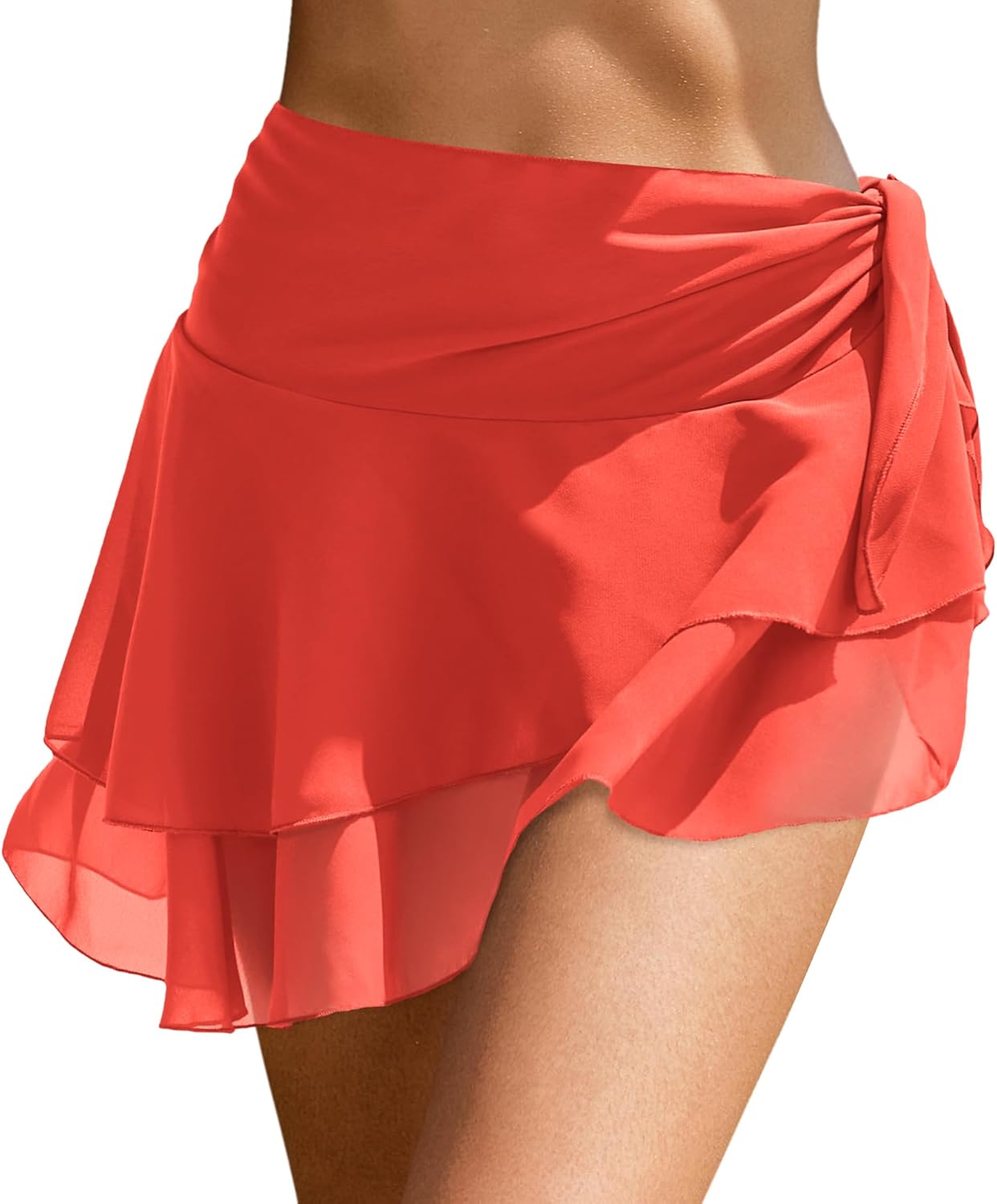 AI'MAGE Sarong Wraps for Women Swimsuit Coverup Sheer Beach Bathing Suit Chiffon Cover Up Skirt for Swimwear S-3XL