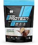 Limitless Pharma Pure Poudre de protéines de lactosérum 23g Protéines concentrées de lactosérum 6g BCAAs-Bow Sugar, faible teneur en glucides, faible taux de lactose, sans gluten 65 Services, 5LB (Vanille lisse)
