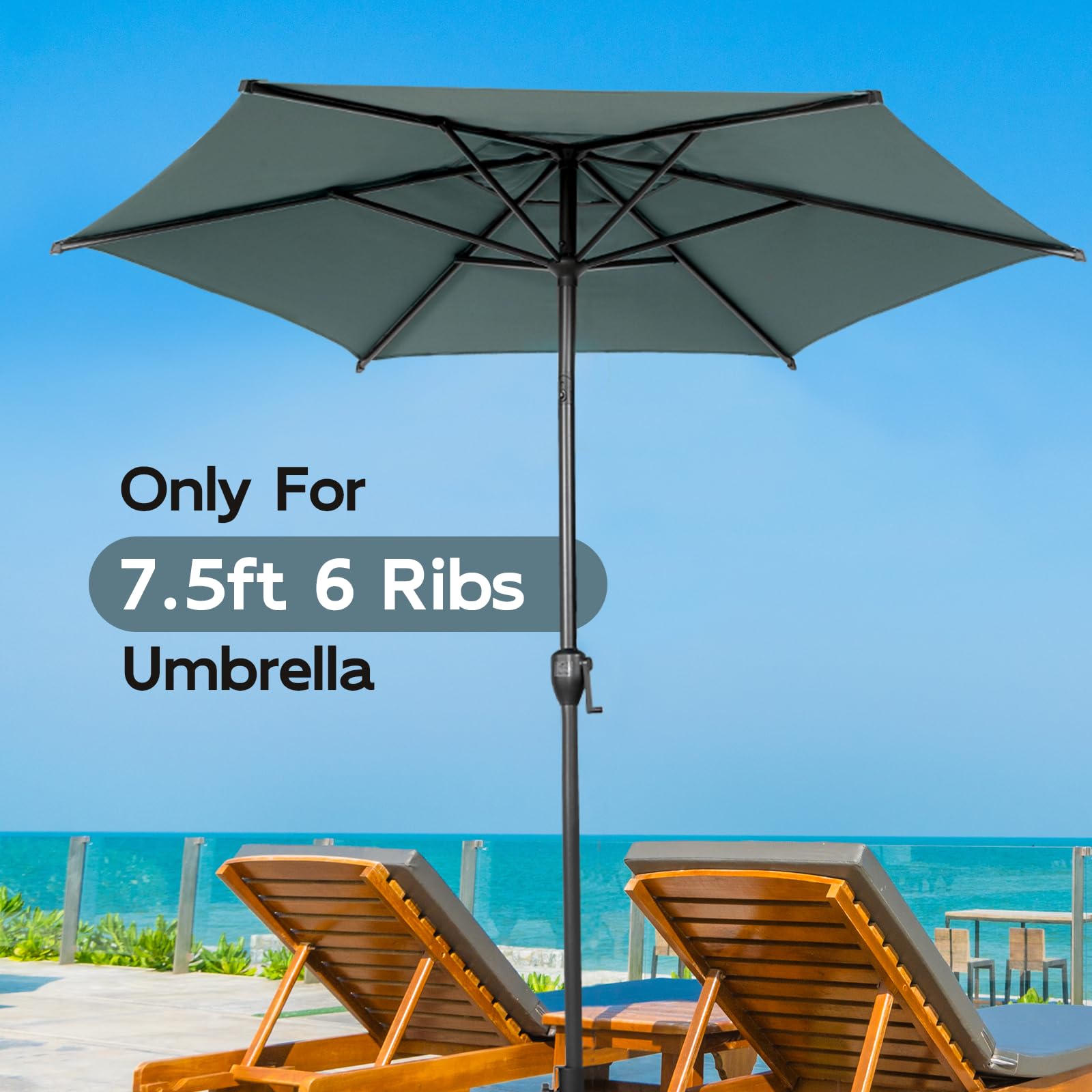 abba patio umbrella replacement Amazon.com : Abba Patio 7.5FT Lyon Outdoor Patio Umbrella Replacement Canopy,  6 Sturdy Ribs UV Protection Waterproof for Garden Deck Backyard Pool,Only Umbrella  Replacement Canopy,Grey : Patio, Lawn & Garden