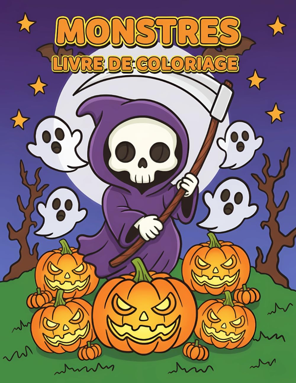 Monstres – Livre de coloriage: 50 Dessins Originaux Et Fantastiques Favorisant La Détente Et L'Expression Artistique Des Jeunes